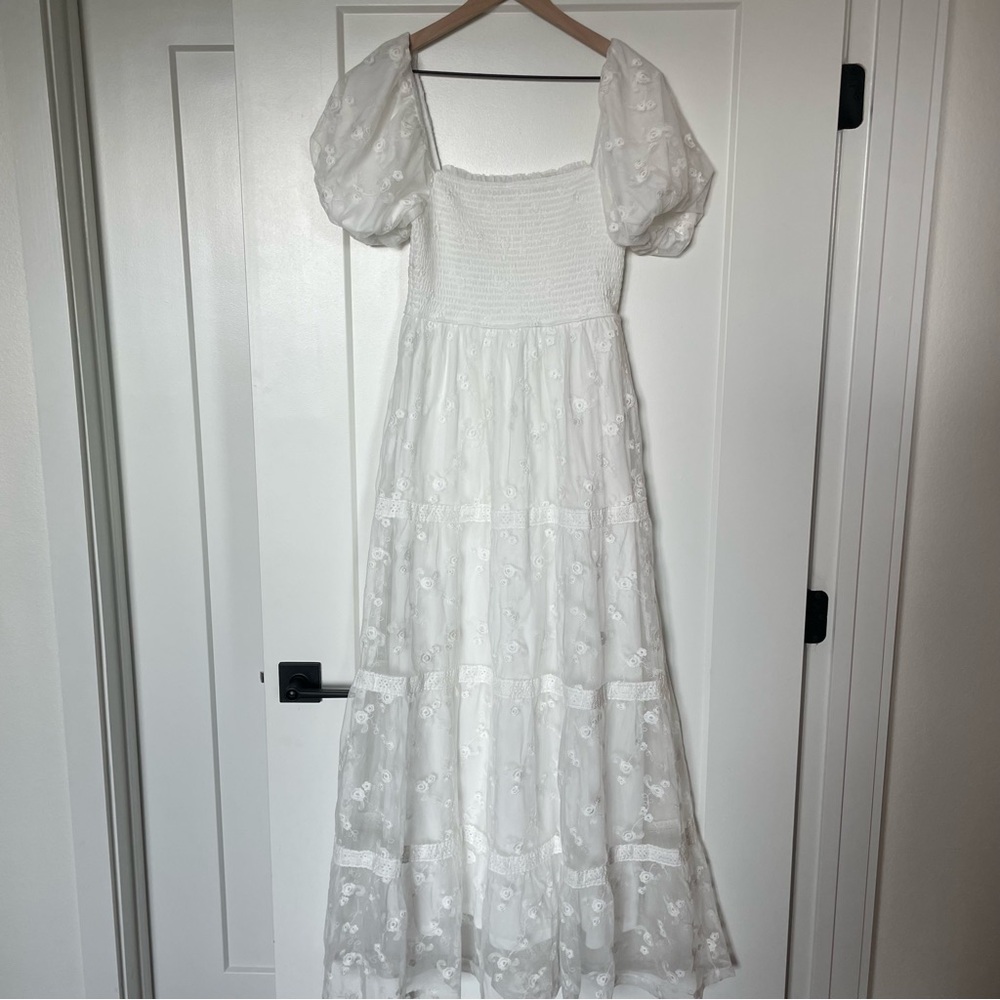 Altar'd State Cream Floral Maxi Dress
